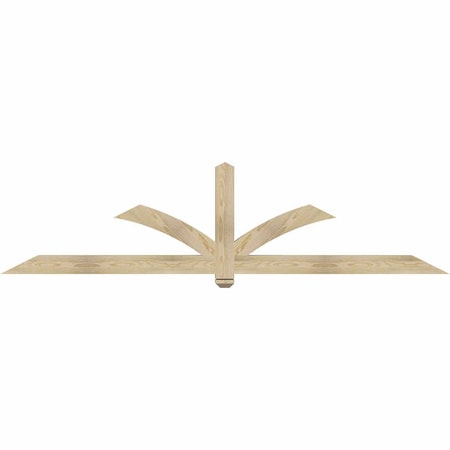 Ekena Millwork Redmond Rough Sawn Timber Gable Bracket, Douglas Fir, 96"W x 24"H x 4"D x 4"F, 6/12 Pitch GBW096X24X0404RED00RDF